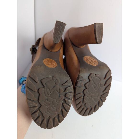 Kork-Ease Priscilla Tan leather platform Mary Jane pump heels womens 5 - Picture 9 of 10